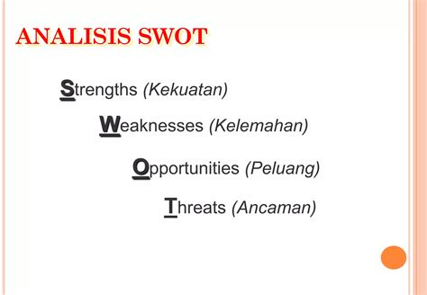 Analisis Swot Dalam Organisasi Ppt