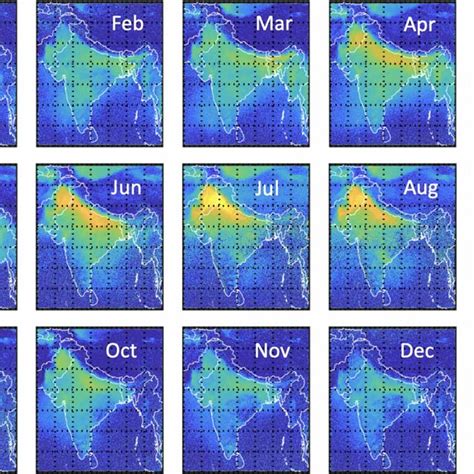 Iasi Monthly Average Nh Columns Over The Indian