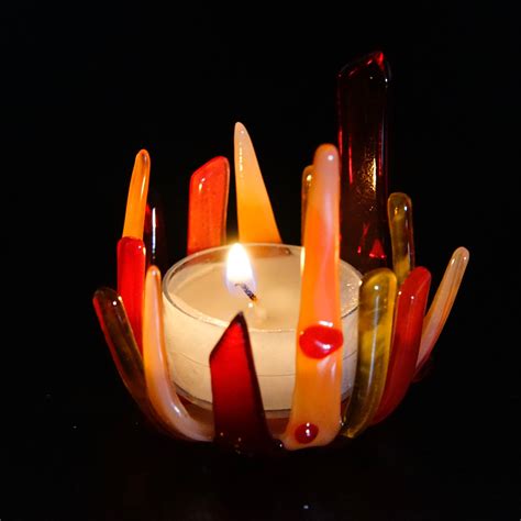 Unique Glass Tealight Holder With Free Postage Etsy