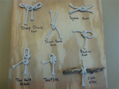 Knots Board I Made At Girl Scout Camp Girl Scout Activities Girl