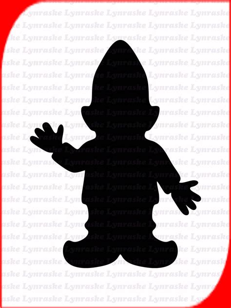 Gnome Silhouette SVG, Svg, Dxf, Cricut, Silhouette Cut File, Instant ...