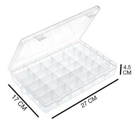 36 Grid Cells Multipurpose Plastic Storage Box With Removable Dividers