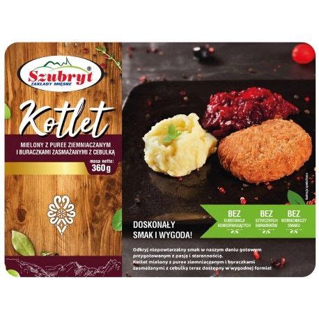 Kotlet mielony z puree ziemniaczanym buraczkami zasmażanymi 360g e