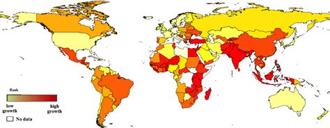 Rank of expected GDP Growth to 2023 - Vivid Maps