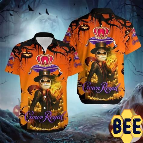 Crown Royal Skeleton Halloween Hawaiian Shirt Beeteeshop