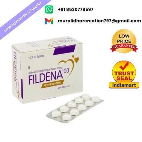 Fildena Professional 100mg Tablets At Best Price In Surat