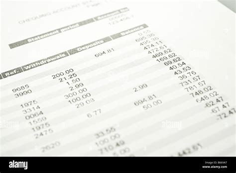 Bank Statement Hi Res Stock Photography And Images Alamy