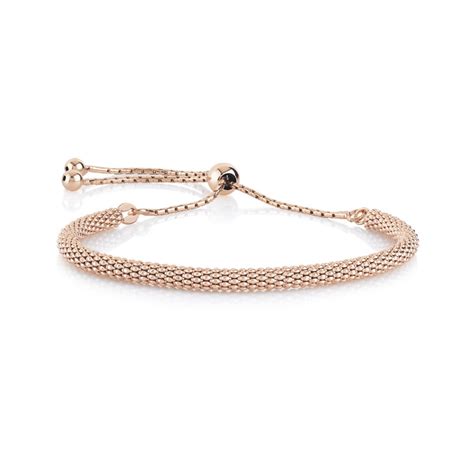 Bracelet argent 925 rosé Femme Bracelet maille souple MATY