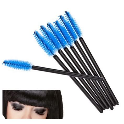 Pcs Lot Blue Disposable Eyelash Brush Mascara Wands Applicator