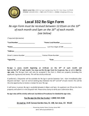 Fillable Online Re Sign Form Ibew Local Fax Email Print Pdffiller