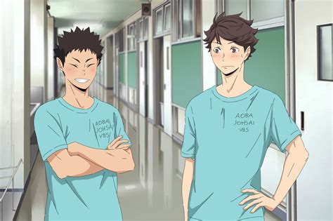 Iwaizumi Hajime And Oikawa Tooru Omg Iwaizumi S Smile A Haikyuu