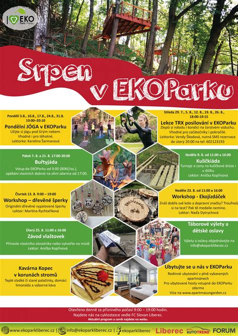 Srpen v EKOParku První volnočasový EKOPark Liberec