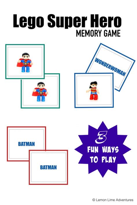 Super Hero Lego Memory Game