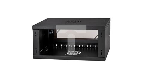 Szafa wisząca RACK 19 4U 450mm drzwi szklane czarna BOX SPEC KABLE