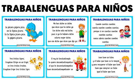 Trabalenguas Cortos y Divertidos para Niños Trabalenguas