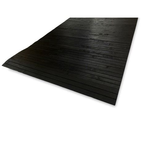 TAPIS De Cuisine En Bois Bambou WOODY Rejoint BLACK Mesure Cm 50x75