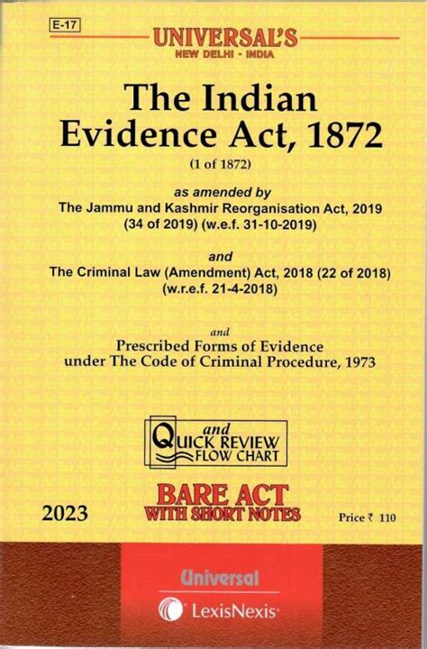 The Indian Evidence Act 1872 Buy The Indian Evidence Act 1872 By