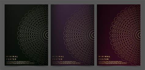 Dark color poster set with connected circle design 1076393 Vector Art ...