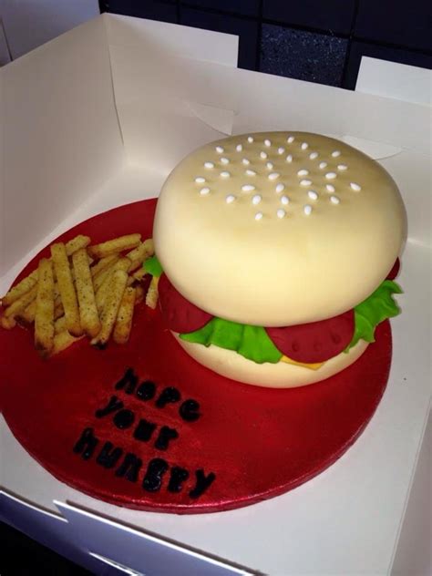 Burger And Fries Cake - CakeCentral.com