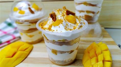 Mango Float In Cups Yummy Mango Dessert Youtube