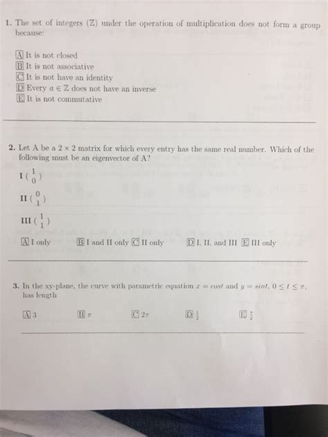 Solved The Set Of Integers Z Under The Operation Of