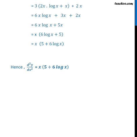 Ex Find Second Order Derivatives Of X Logx Finding Second