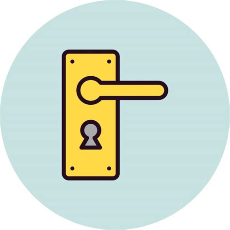 Door Handle Vector Icon 20458780 Vector Art At Vecteezy