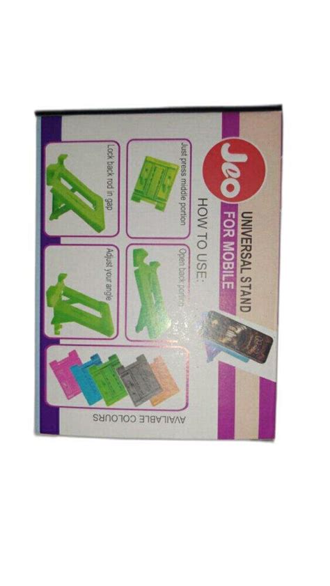 Jio Mix Colours Plastic Mobile Stand For Home Personal Use Size