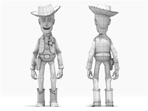 3d Woody Rigged Model