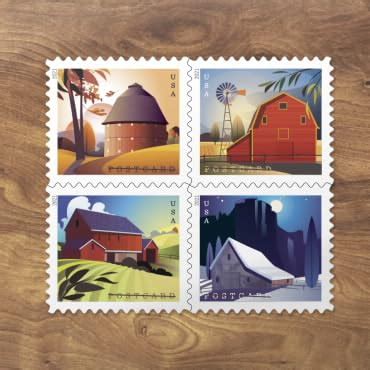 Amazon Barn Postcard Forever Postage Stamps Sheets Of Us