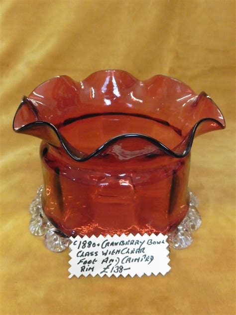 Antiques Atlas Victorian C1880 Cranberry Glass Bowl