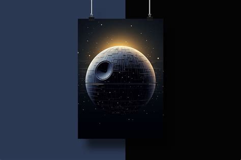 Death Star Death Star Art Print Star Wars Fan Art Star Wars Wall Poster ...