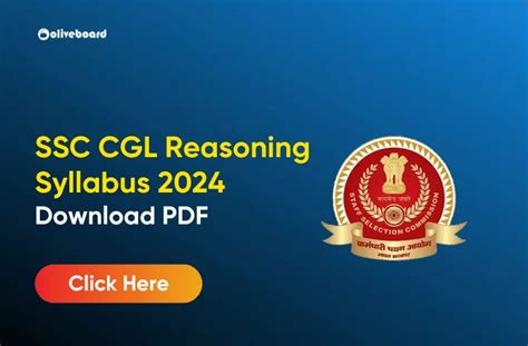 Ssc Cgl Reasoning Syllabus 2024 Download Syllabus Pdf