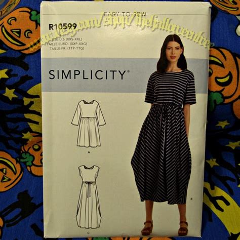 Simplicity Simple Lagenlook Tunic Dress Handkerchief Etsy