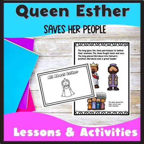 Esther Bible Lesson And Activities For Kids Sunday School Bible Lesson