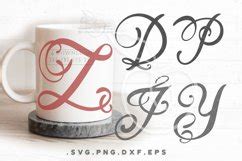 Fancy Letters Svg Hand Lettered Monogram Alphabet Svg