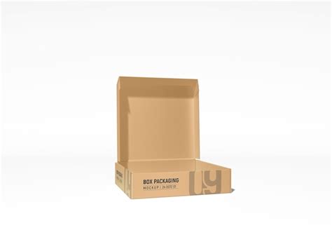 Premium Psd Kraft Paper Delivery Box Packaging Mockup