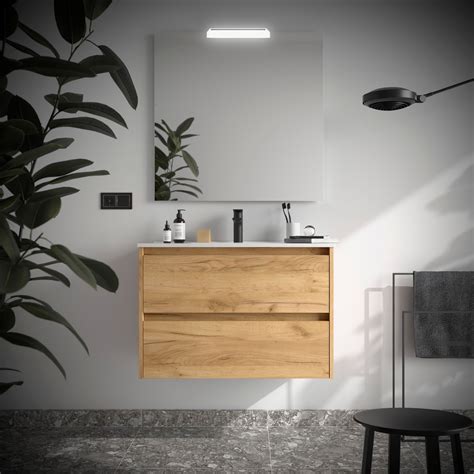 Arredo Bagno Noja Cassetti Rovere Africa Lavabo Specchio