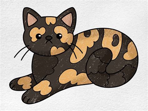 Tortoiseshell Cat Drawing - HelloArtsy