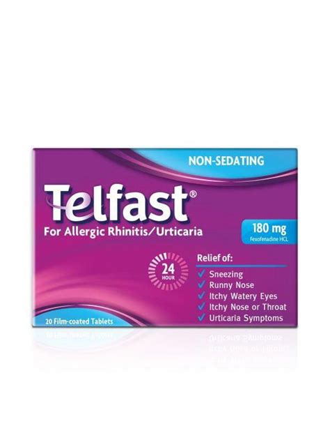 سعر ومواصفات Telfast Antihistamine Allergy Tablets 180 Mg 20 Tablets