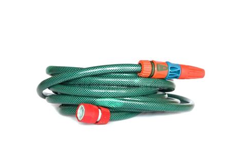 Garden Hose On White Stock Photo Image Of Green Outdoors 13187856