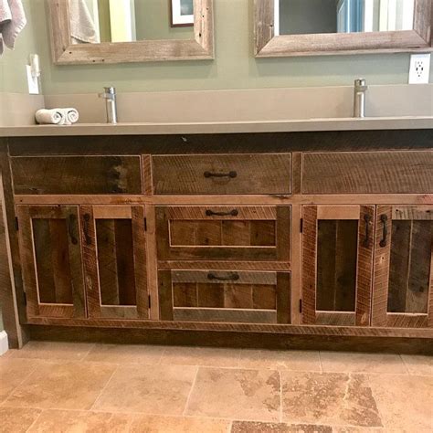 Rustic Bathroom Vanity Dual Sink Reclaimed Barn Etsy Industrial