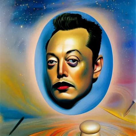 The Masterpiece Painting Of Elon Musk As A Galaxy By Stable Diffusion