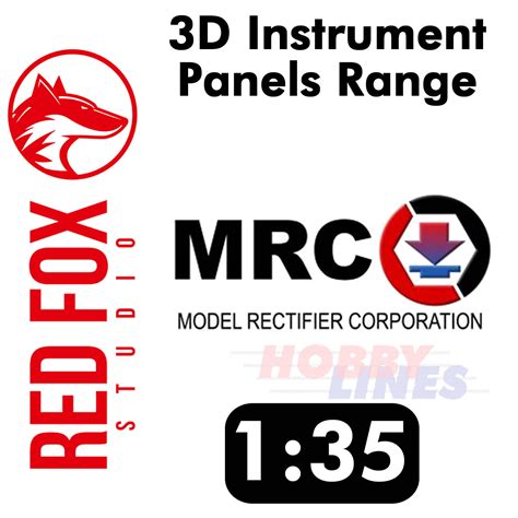 Red Fox Studio 3d Printed Instrument Panel Set Mrc Model Kit 135 Decal