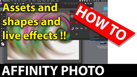 Live Filter Layers In Affinity Photo How To Shapes Assets Graphicxtras Youtube