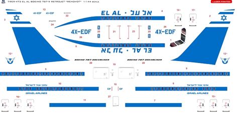 8aDecs Decals Catalogue ELAL REHOVOT RETROJET 787 9 DREAMLINER