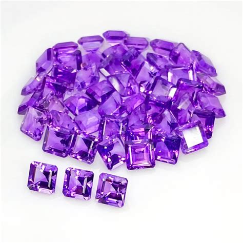 African Amethyst 6mm Step Cut Octagon AA Grade Gemstones Parcel 151133