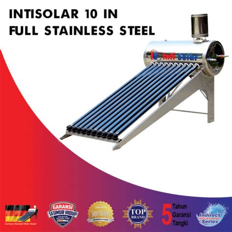 Jual Intisolar 100 Liter Stainless Pemanas Air Tenaga Matahari Shopee