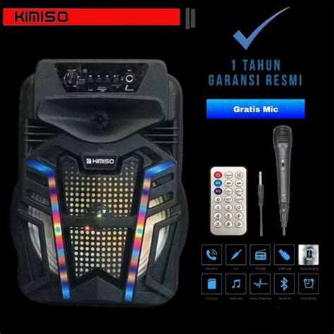 SALON AKTIF SPEAKER BLUETOOTH KARAOKE KIMISO 2602 2603 FREE MIC