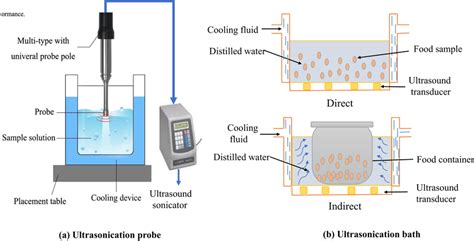 Representation Of Ultrasonication Systems A Probe Type B Direct And